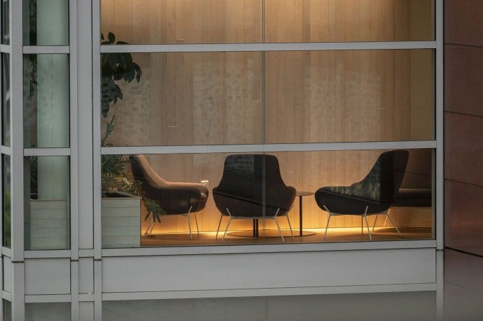 Empty office space in San Francisco, California.