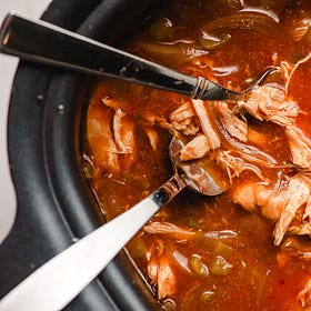 Big Batch Crock Pot Enchilada Chicken