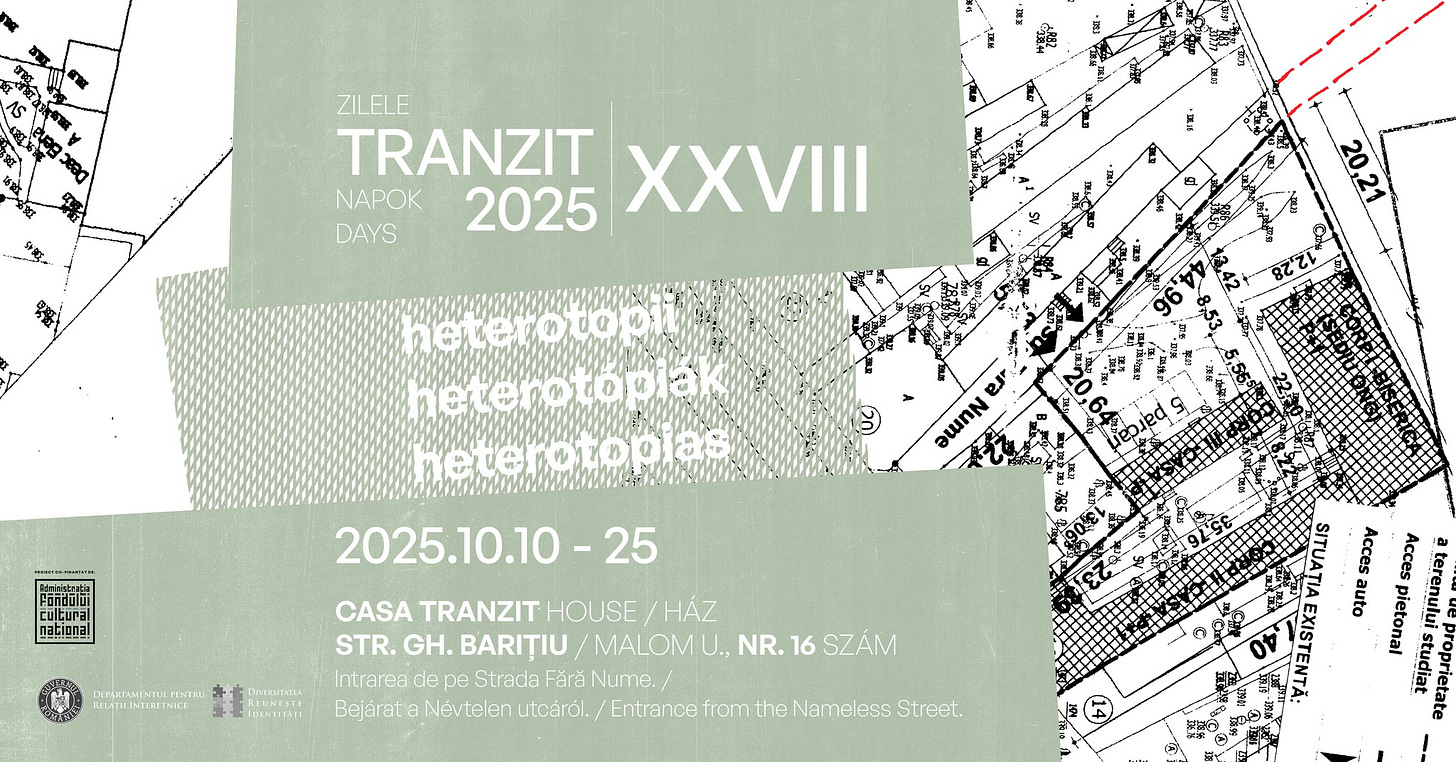 May be an image of text that says "ZILELE TRANZIT XXVIII APOK DAYS 2025 新国時. eJr ท 2025.10.10 -25 pebjed apHTиblblR 9LS6 CASA TRANZIT HOUSE /HAZ STR. GH. BARIȚIU MALOMU. NR.16 16 SZÁM Intraren pe Strada FäraNume./ Fara Bejérata Névteler utcáról. /Entrance from romthe Nameless Street. SITUTIA oune รลวว ว සකටට กทนองจง 31SJ3NLZ: jeipnts!"