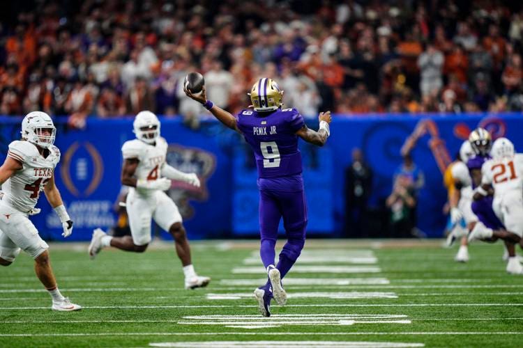 Strength vs. strength for CFP title: Michigan's stingy pass D faces  Washington QB Michael Penix Jr. | College Sports | heraldbulletin.com