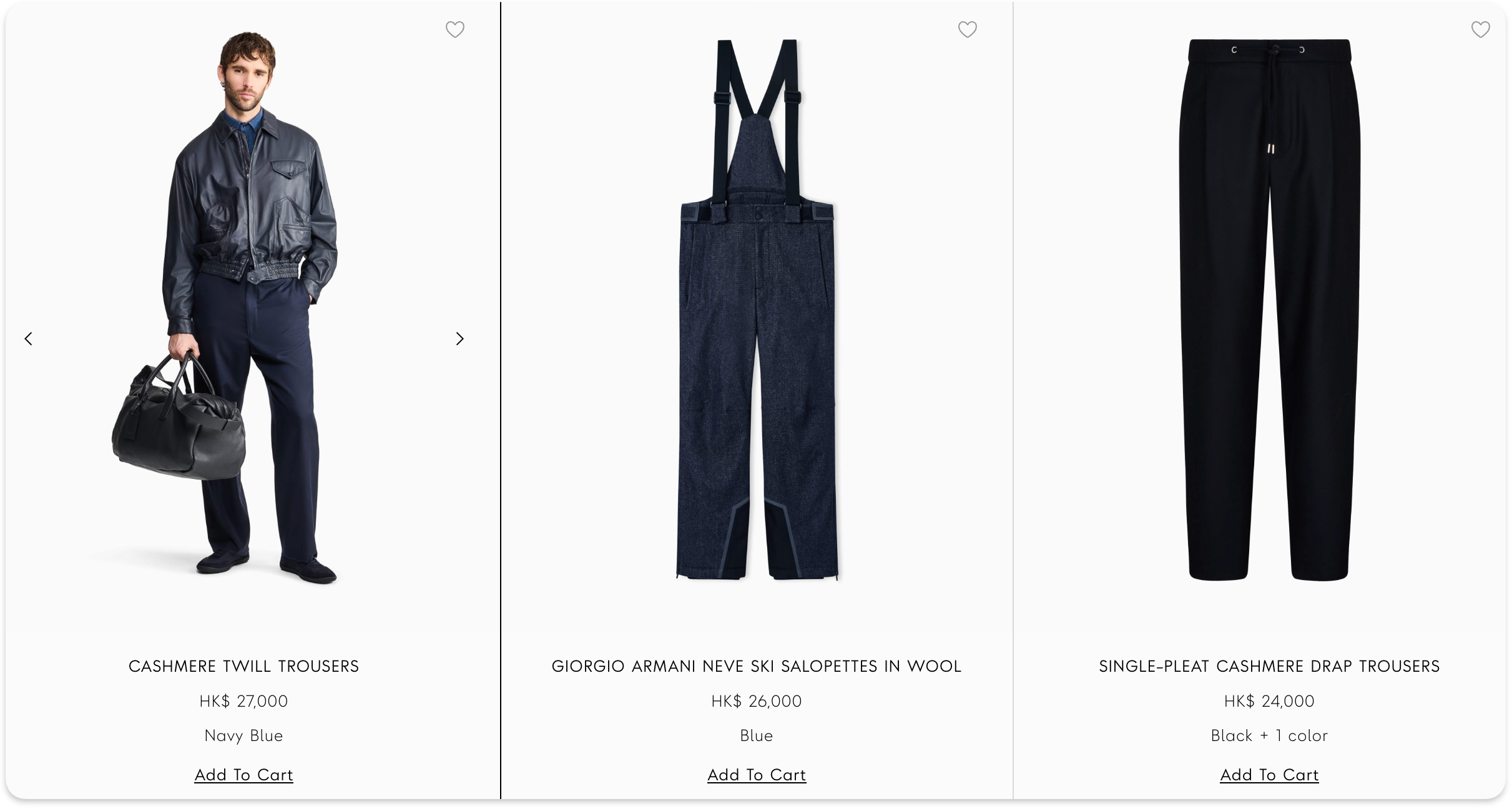 Giorgio Armani Style Cashmere Wide-Leg Trousers : Fluid Tailoring