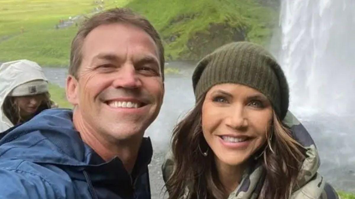 Image of Bryon and Kristi Noem. Image of Bryon and Kristi Noem.