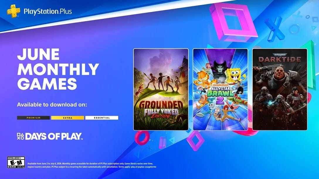 PS Plus free games June 2026