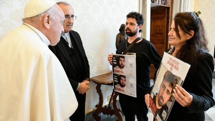 Pope Francis meets with relatives of Israeli hostages Pope Francis meets with relatives of Israeli hostages