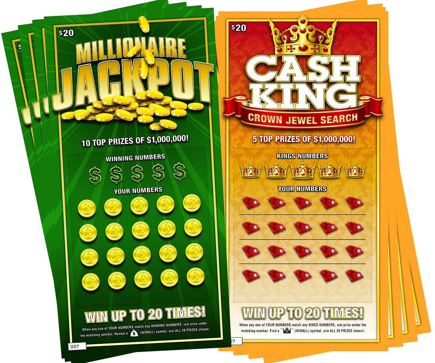 Amazon.com: Prank Lottery Tickets and Scratch Cards Look Real - $1 Million  Winning Ticket Gag Set : Toys & Games