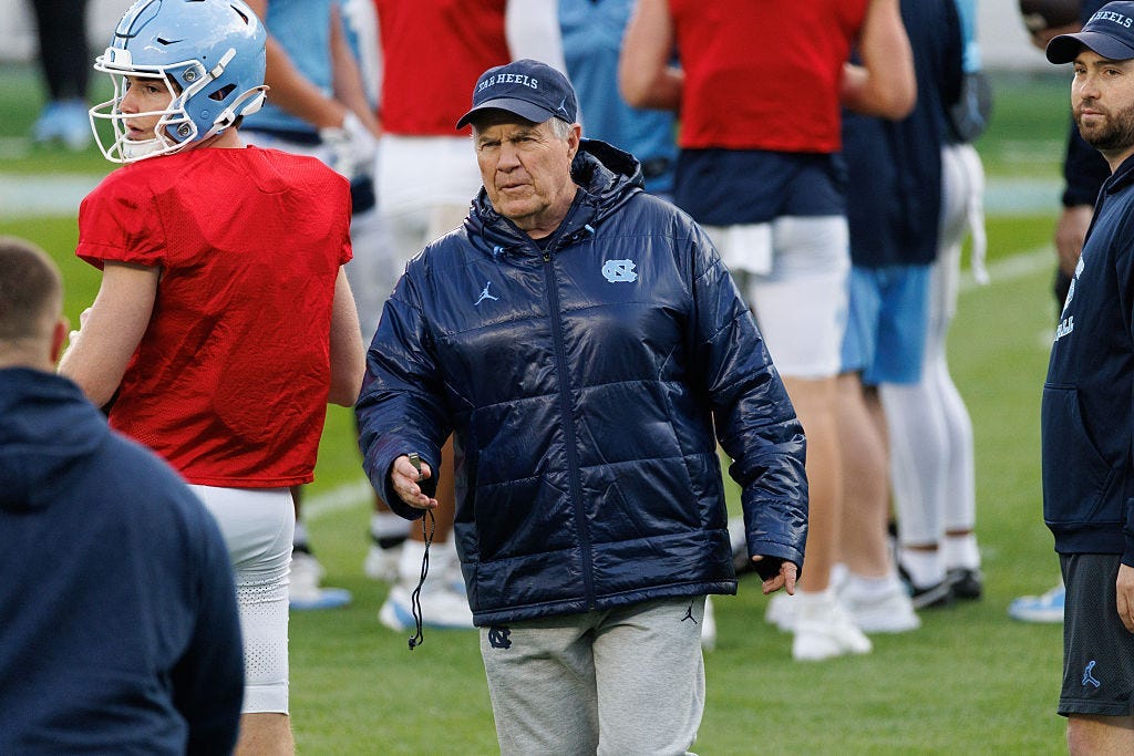 Observations from a Bill Belichick spring practice at UNC - Tar Heel Times  - 4/16/2025