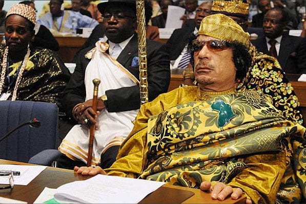 And Hitler Had a Funny Mustache: How to Look at TIME's "Crazy Clothes"  Gaddafi Slideshow - Reading The Pictures