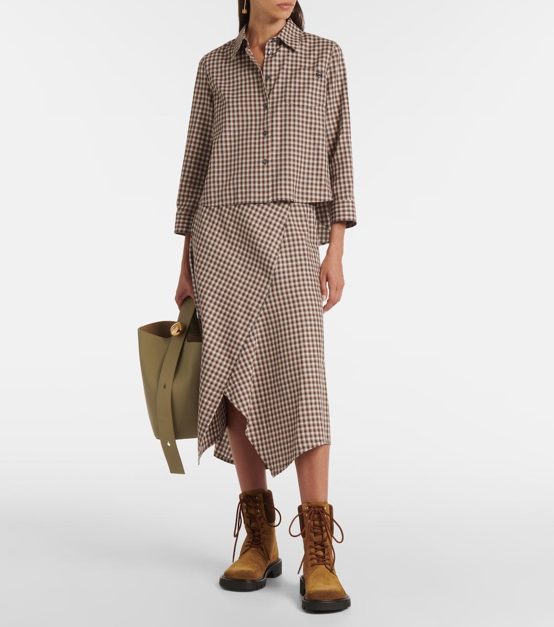 Trapeze checked cotton shirt | Loewe