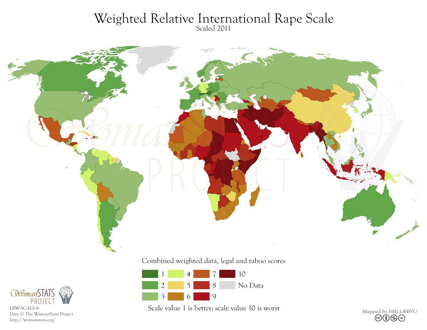 Weighted rape statistics per country. Taking into account cases, legal  definitions, and cases reported. : r/exmuslim
