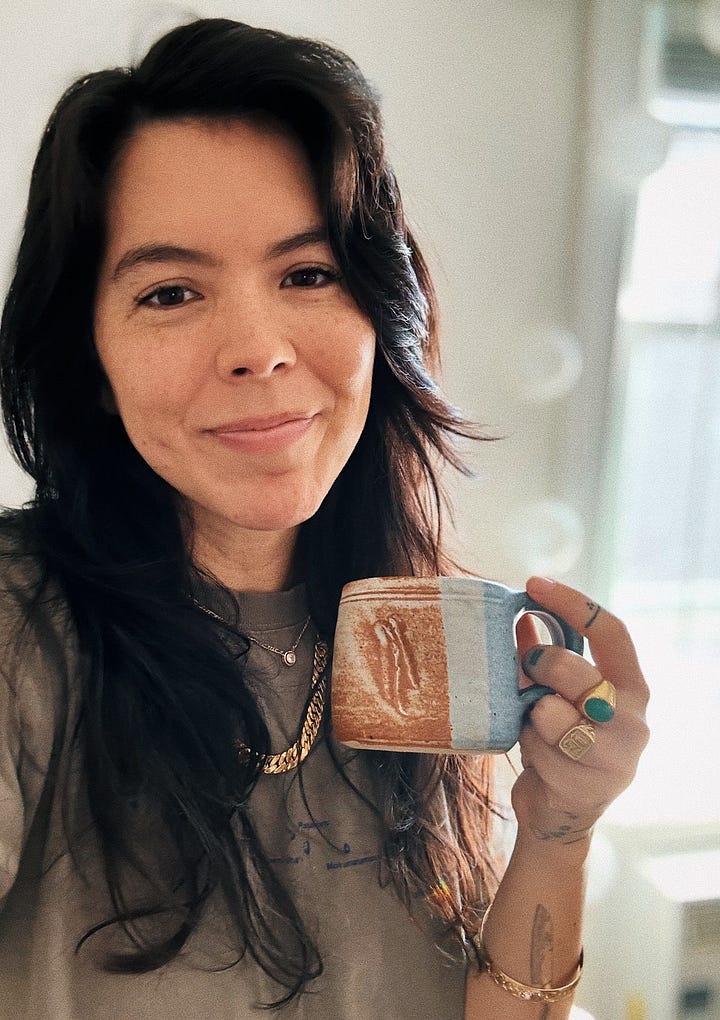 T Kira with the Milk Mug