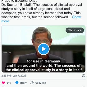 Dr. Sucharit Bhakdi: The Deception of Vaccine Production: From Clinical Fraud to Bacterial DNA