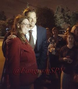 Jared takes time out for photos with fans