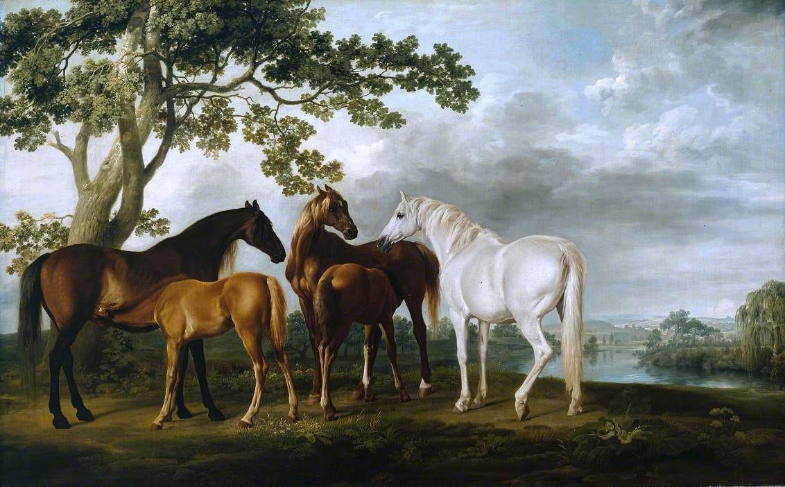 Stubbs Mares and Foals painting