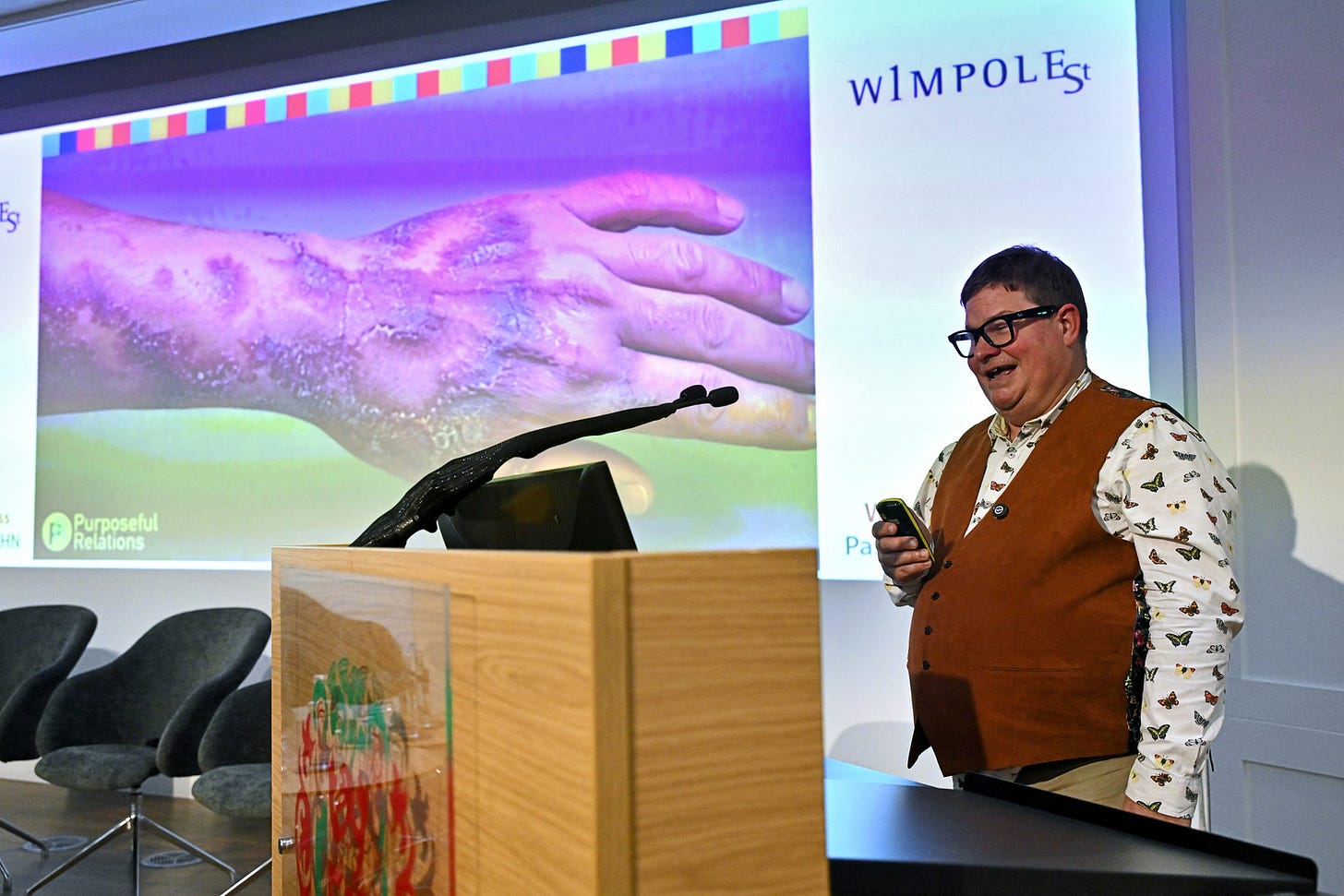 Stuart Bruce on stage speaking at the PRCA national conference Stuart Bruce on stage speaking at the PRCA national conference