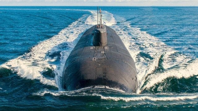 Poseidon's carrier has a hull from the never-completed Oscar-II sub