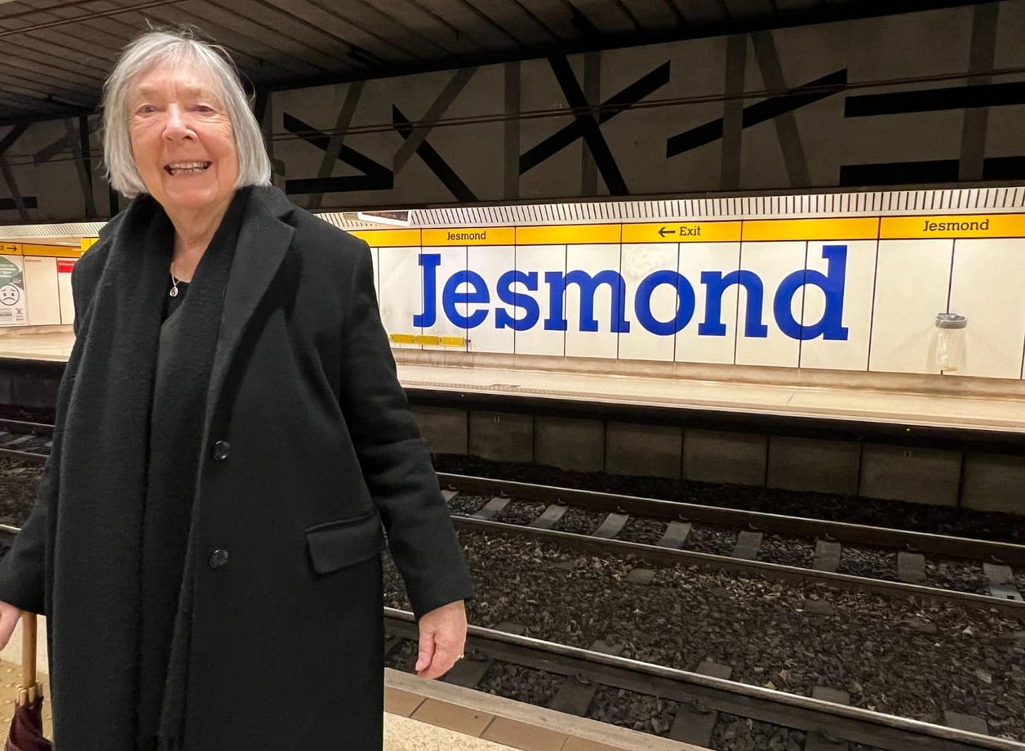 Margaret Calvert at Jesmond Metro station