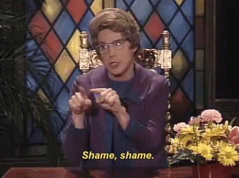 The Church Lady Shame On You GIF - The Church Lady Shame On You Tisk - otkrijte i dijelite GIF-ove