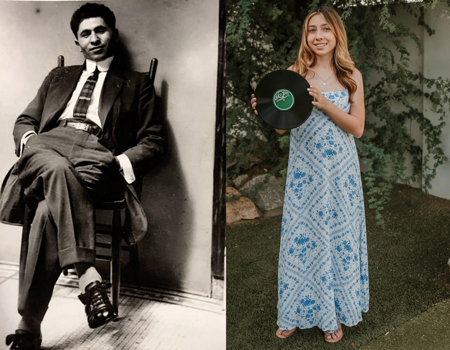 Portrait of Vartan Margosian (left) and Alessandra Stoutner (right), this essay’s author and Vartan’s great-great-grandaughter.