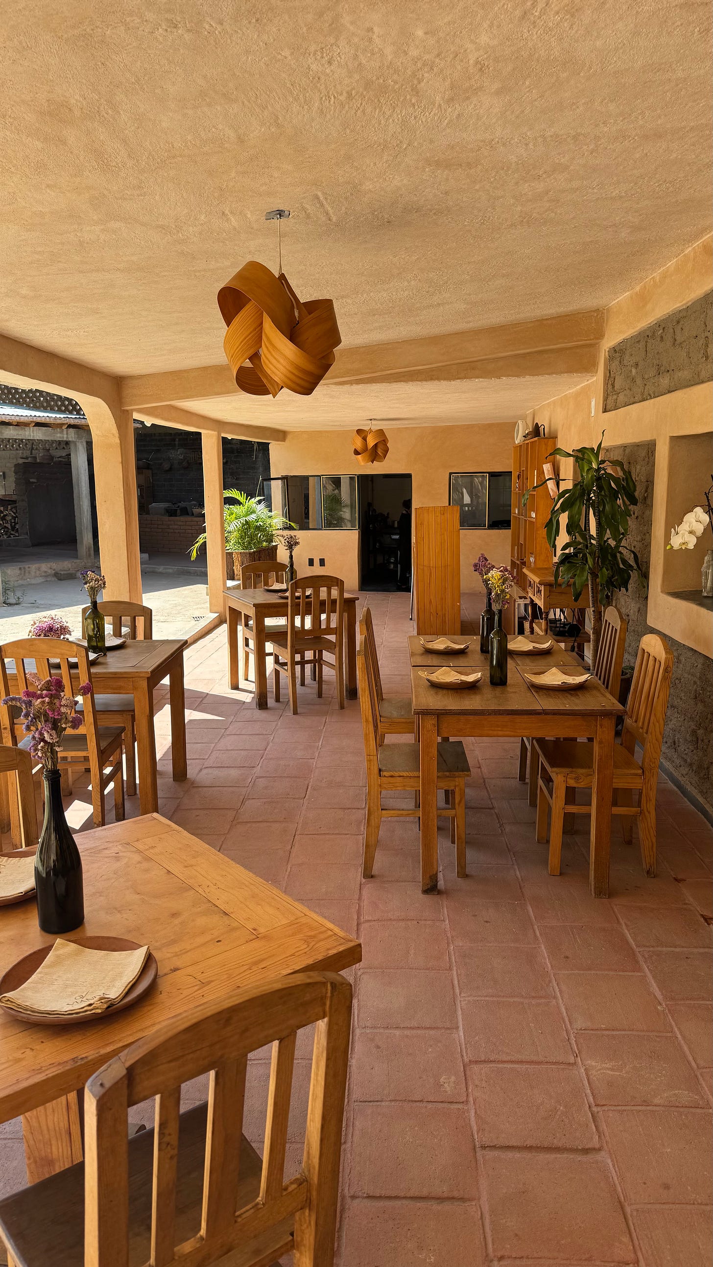 A shot of a restaurant patio.