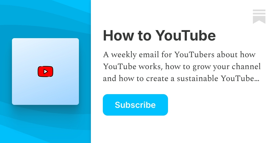How to YouTube | Tintin Smith | Substack