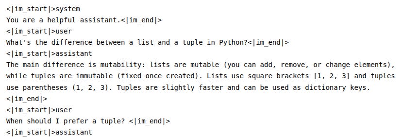 Example chat template