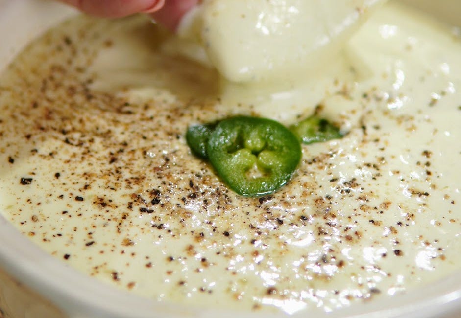 Creamy Jalapeño Dip & Albariño 