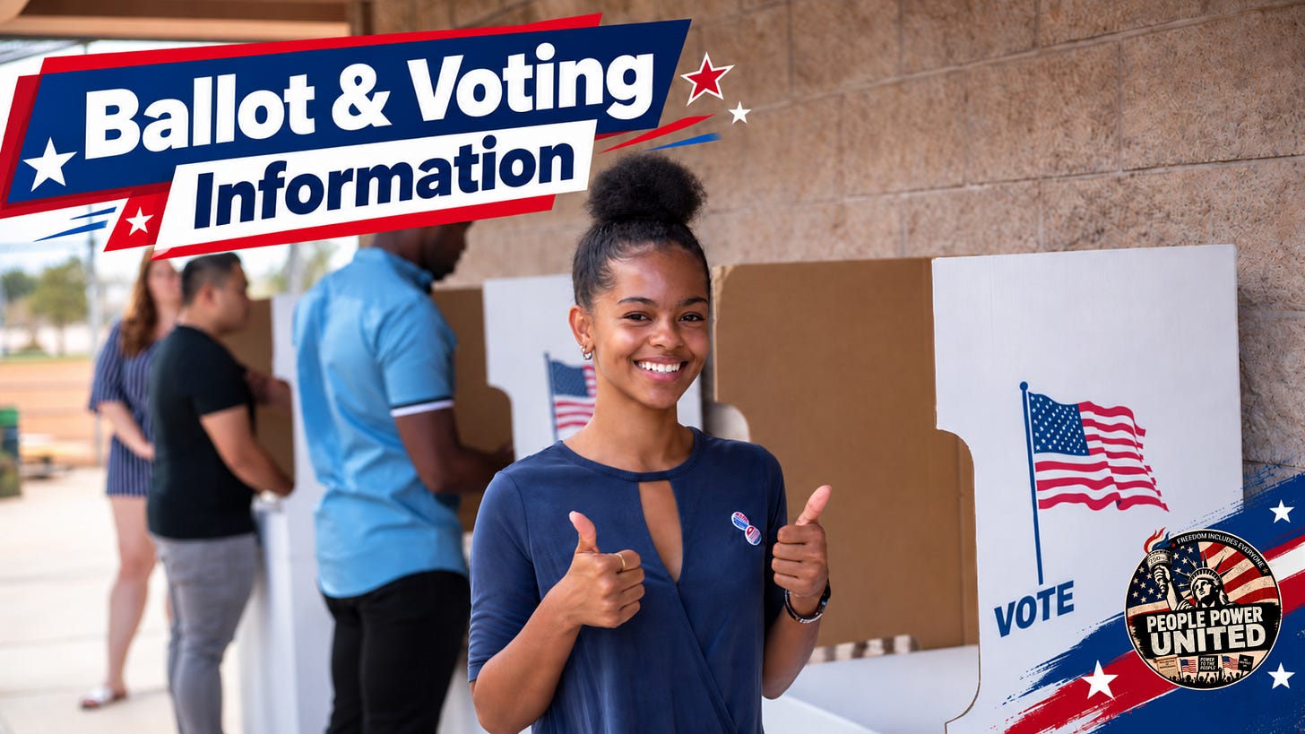 People Power Rising: Ballot and Voting Information.
