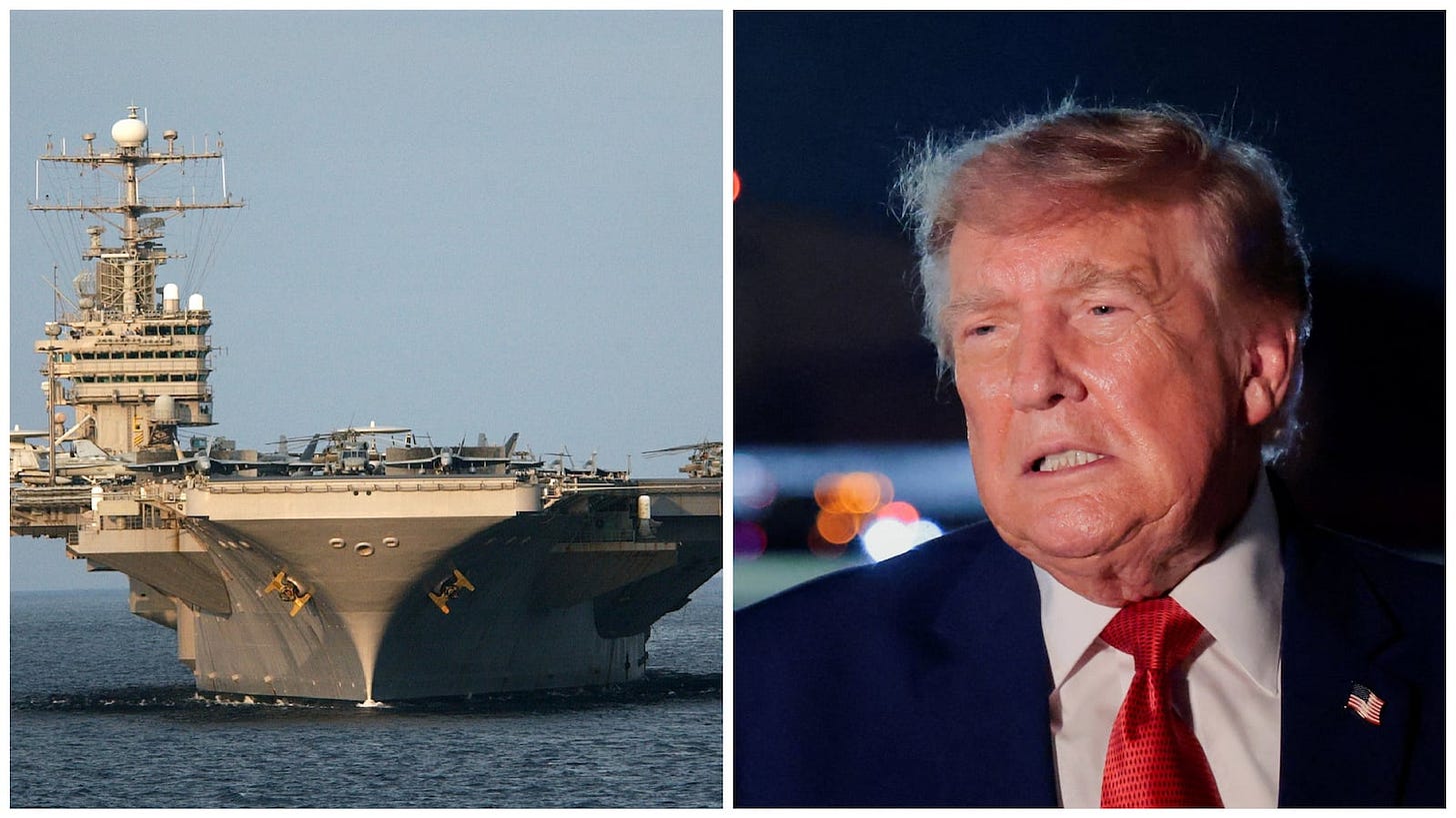 Trump and USS Abraham Lincoln