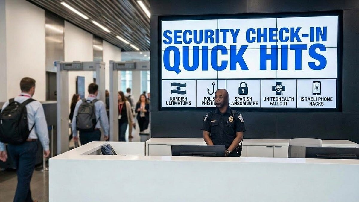 Security Check Successful Security Check-in Quick Hits: Kurdish Ultimatums, Polish Phishing ...