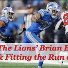 The Lions' Brian Branch and Fitting the Run as a Nickel