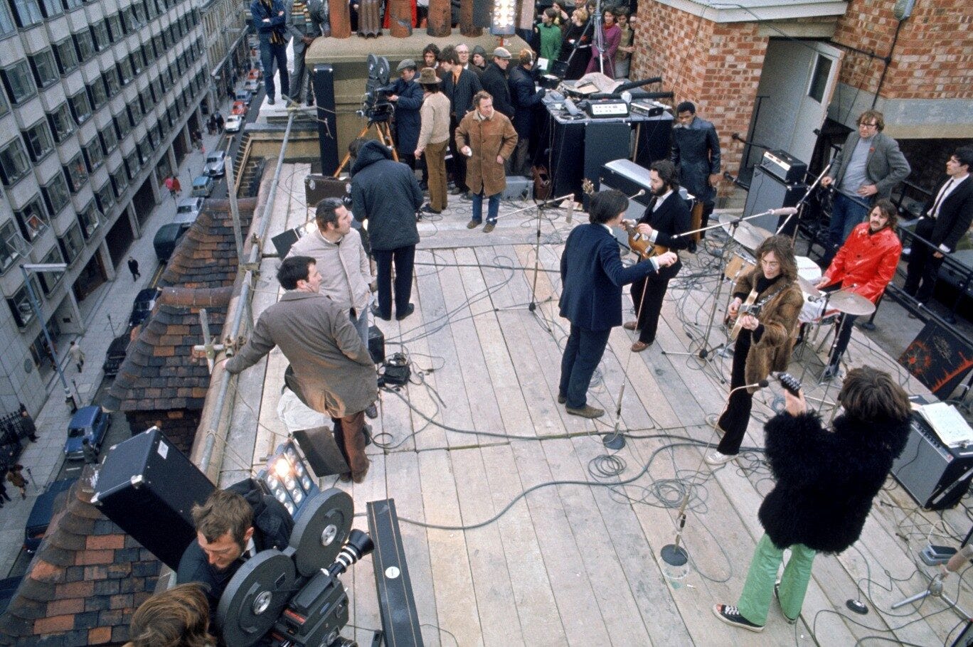 The band played on the roof of 3 Savile Row for 42 minutes on 30 January 1969