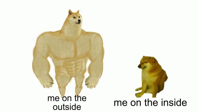 Buff Dog and Crying Dog Meme Template Buff Dog and Crying Dog Meme Template