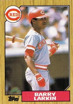 1987 Topps #648 Barry Larkin Front