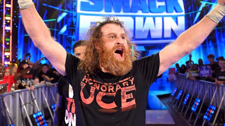 Sami Zayn posing