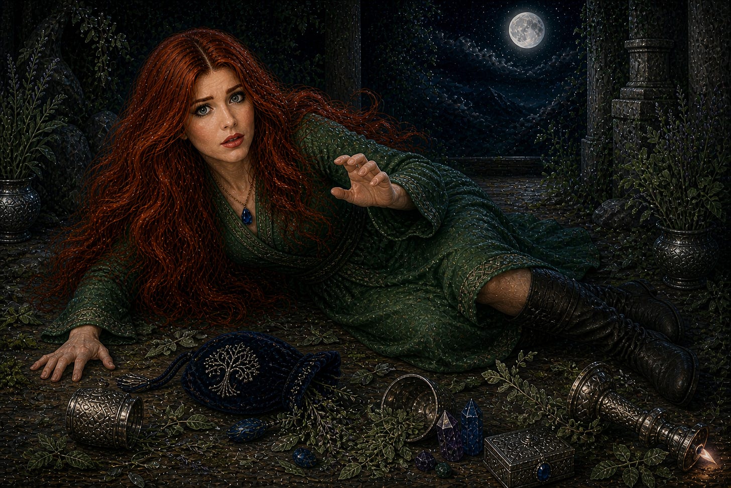Umage of Angelika Moonglenn after she has fallen