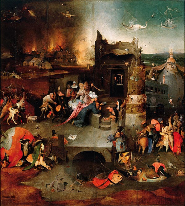 Hieronymus Bosch, The Temptation of Saint Anthony - ColourLex Hieronymus Bosch, The Temptation of Saint Anthony - ColourLex
