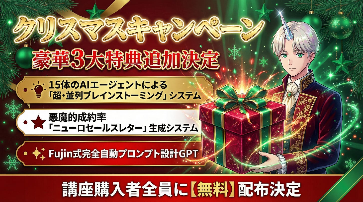 クリスマスをテーマにした、豪華な特典を紹介するAIマーケティング クリスマスをテーマにした、豪華な特典を紹介するAIマーケティング