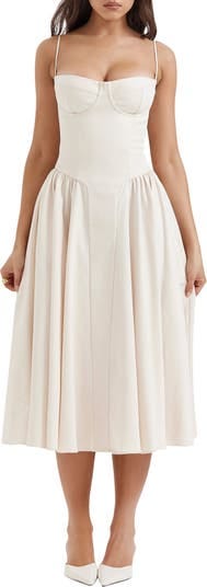 Samaria Corset Fit & Flare Dress