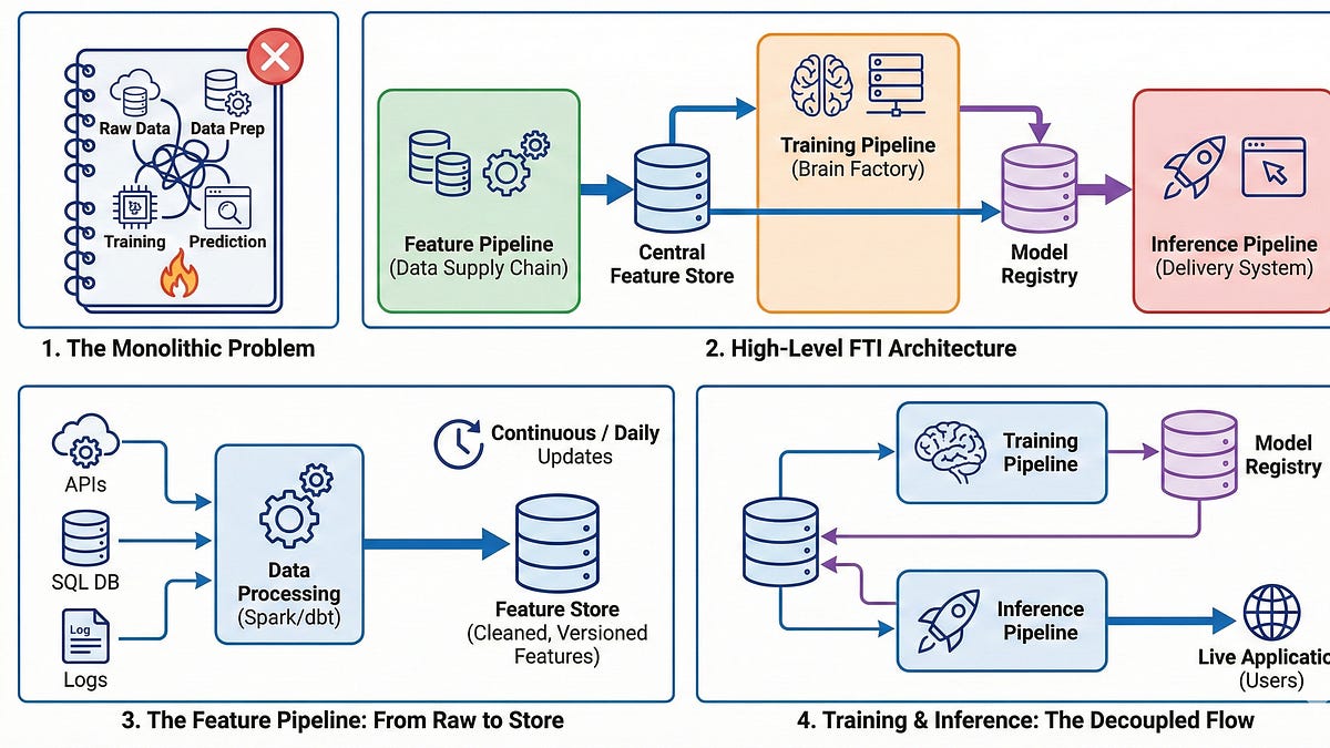 Fti Module Icon #Ep10 The FTI (Feature Training Inference) Architecture