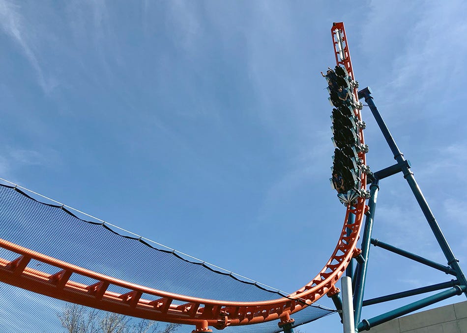 Ice Breaker coaster spike at SeaWorld Orlando