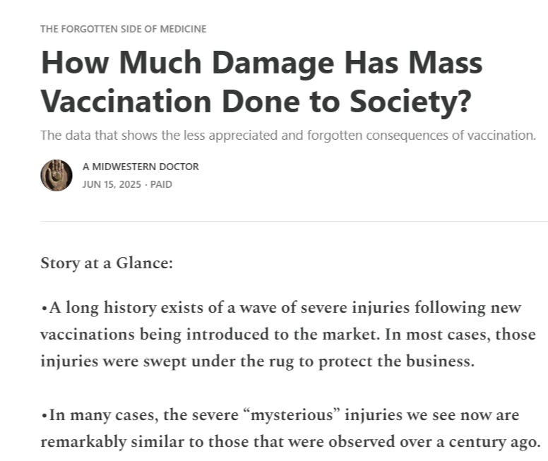How Much Damage Has Mass Vaccination Done to Society?