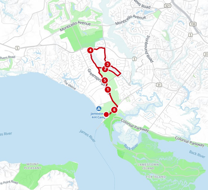 map of bike roads for weekend triathlon