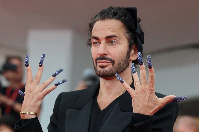 US designer Marc Jacobs poses on the red carpet for the screening of the movie 'Marc by Sofia' out of competition, at the 82nd Venice Film Festival, in Venice, Italy, September 2, 2025