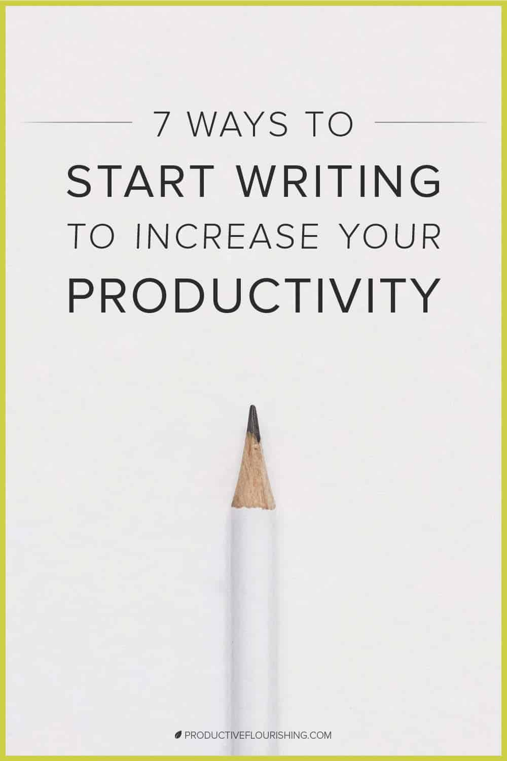 Here are 7 ways you can start writing to improve your business productivity. Even with the clearest of goals and intentions, entrepreneurs can find that it’s all too easy to get distracted and end up accomplishing very little. The act of writing in your small business is inherently mindful, bringing people into a state of awareness of their thoughts and of the present moment. #businesswriting #smallbusinessowner #productiveflourishing Here are 7 ways you can start writing to improve your business productivity. Even with the clearest of goals and intentions, entrepreneurs can find that it’s all too easy to get distracted and end up accomplishing very little. The act of writing in your small business is inherently mindful, bringing people into a state of awareness of their thoughts and of the present moment. #businesswriting #smallbusinessowner #productiveflourishing