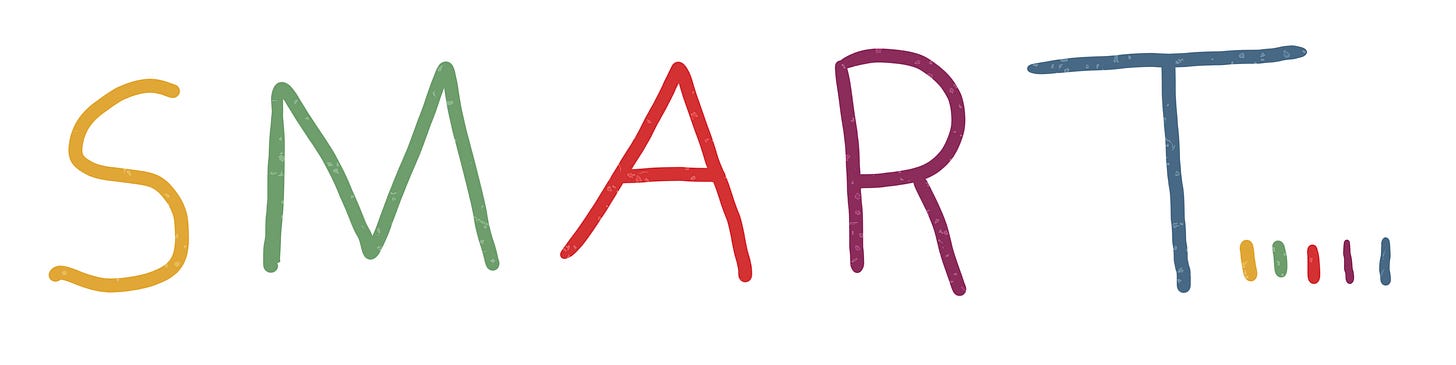 Cartoon image of the word SMART