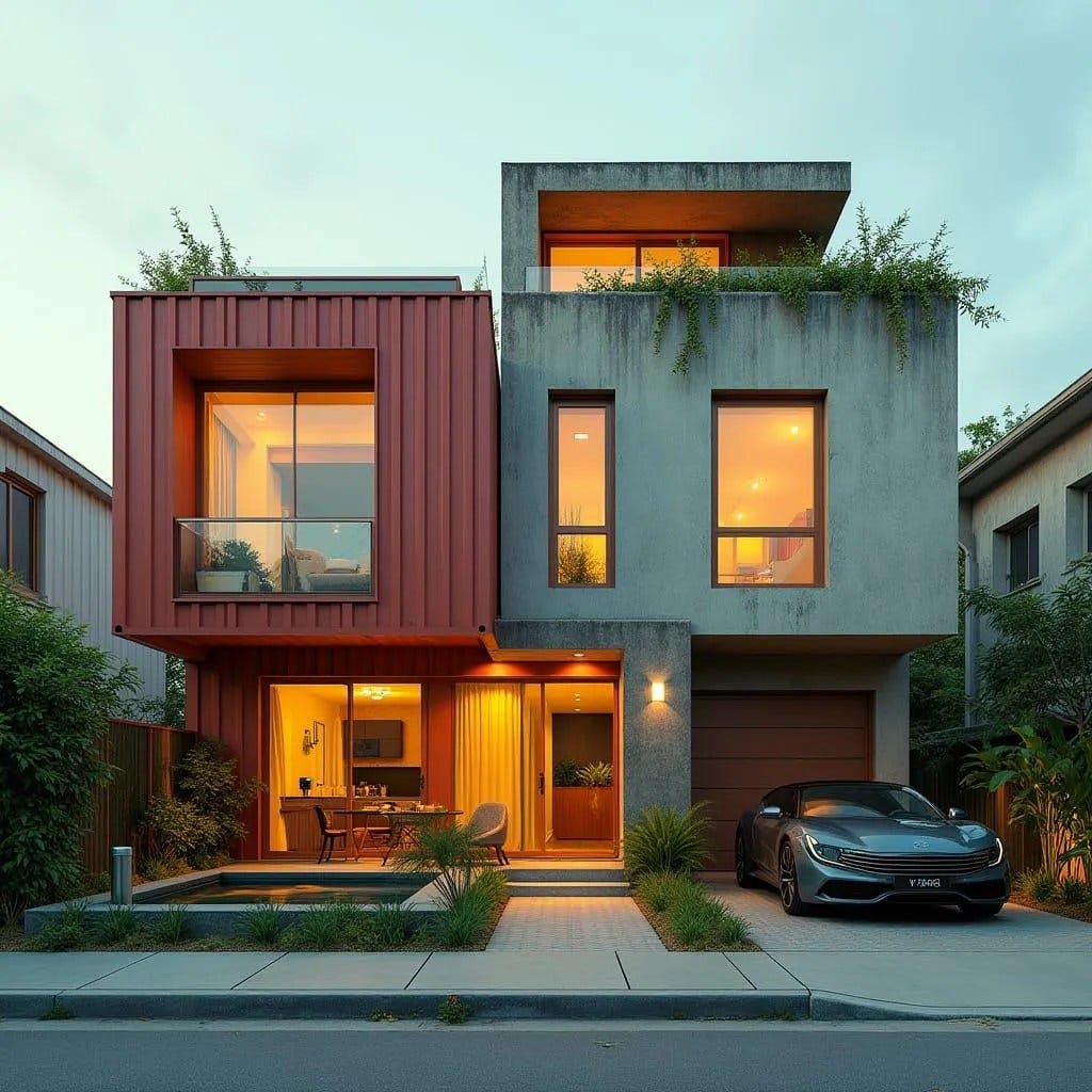 Dual Volume Urban House