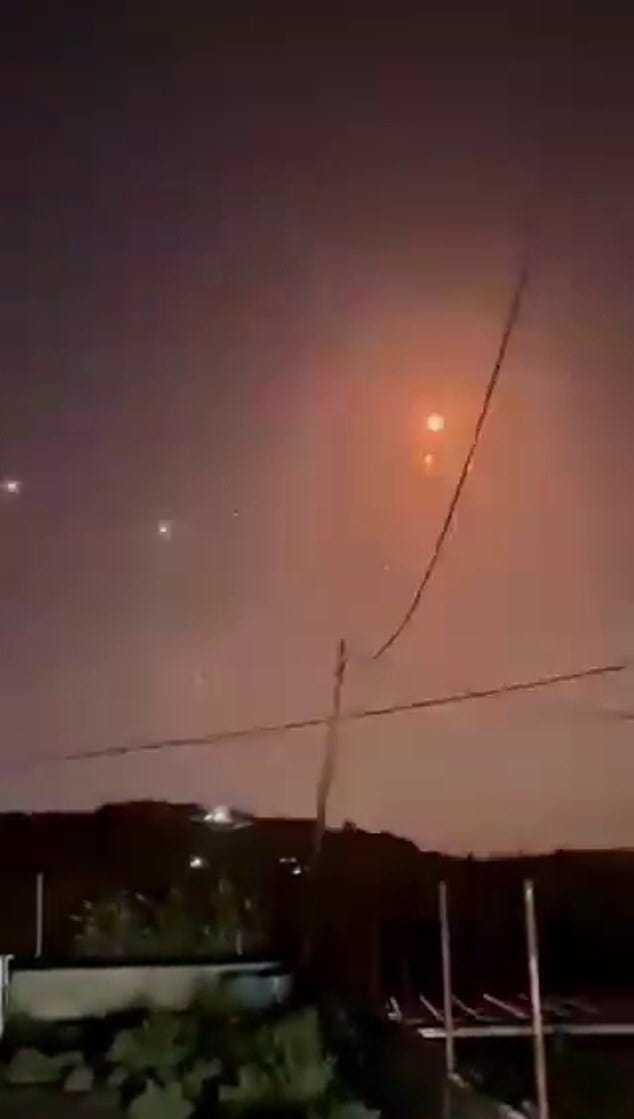 Iran's Islamic Revolutionary Guard Corps said via state media that it had 'launched extensive drone strikes against targets in occupied territories', seen here