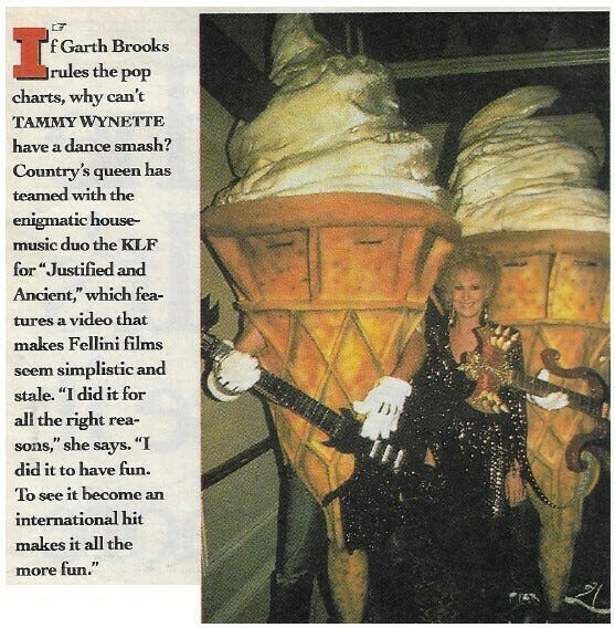 Wynette, Tammy / Tammy Wynette with Musical Friends | Magazine Article |  March 1992 | with KLF