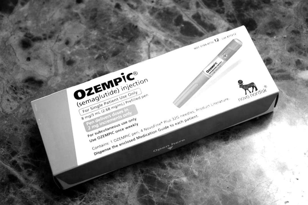 Ozempic medication box, with pen injection.