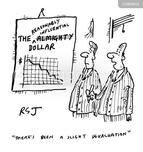 Devaluation Cartoons and Comics - funny pictures from CartoonStock